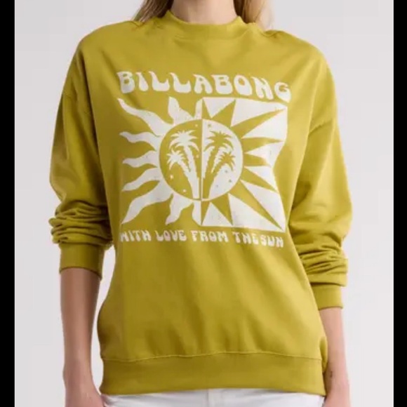 Billabong Sweaters - Billabong Boyfriends Back Sweater Size XL in color Seaweed